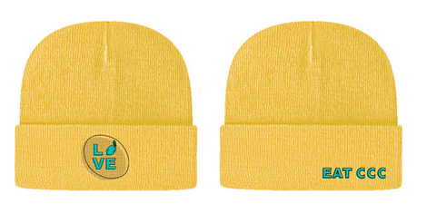 LOVE EATCCC - Beanie - Yellow